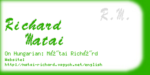 richard matai business card